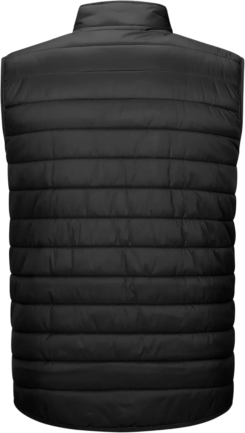 33,000ft Men's Lightweight Packable Insulated Puffer Vest Outerwear, Warm Winter Sleeveless Jacket for Golf Running