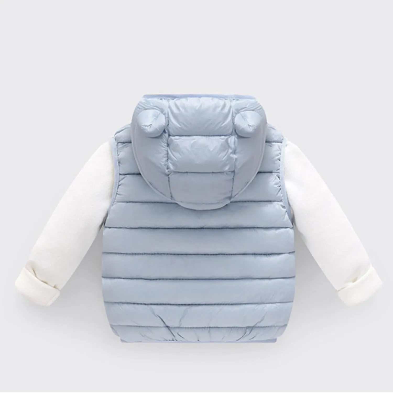 Boys Girls Lightweight Packable Hooded Puffer Vest Toddler Baby Sleeveless Down Coat Bear Ears Butterfly Jacket Toddler