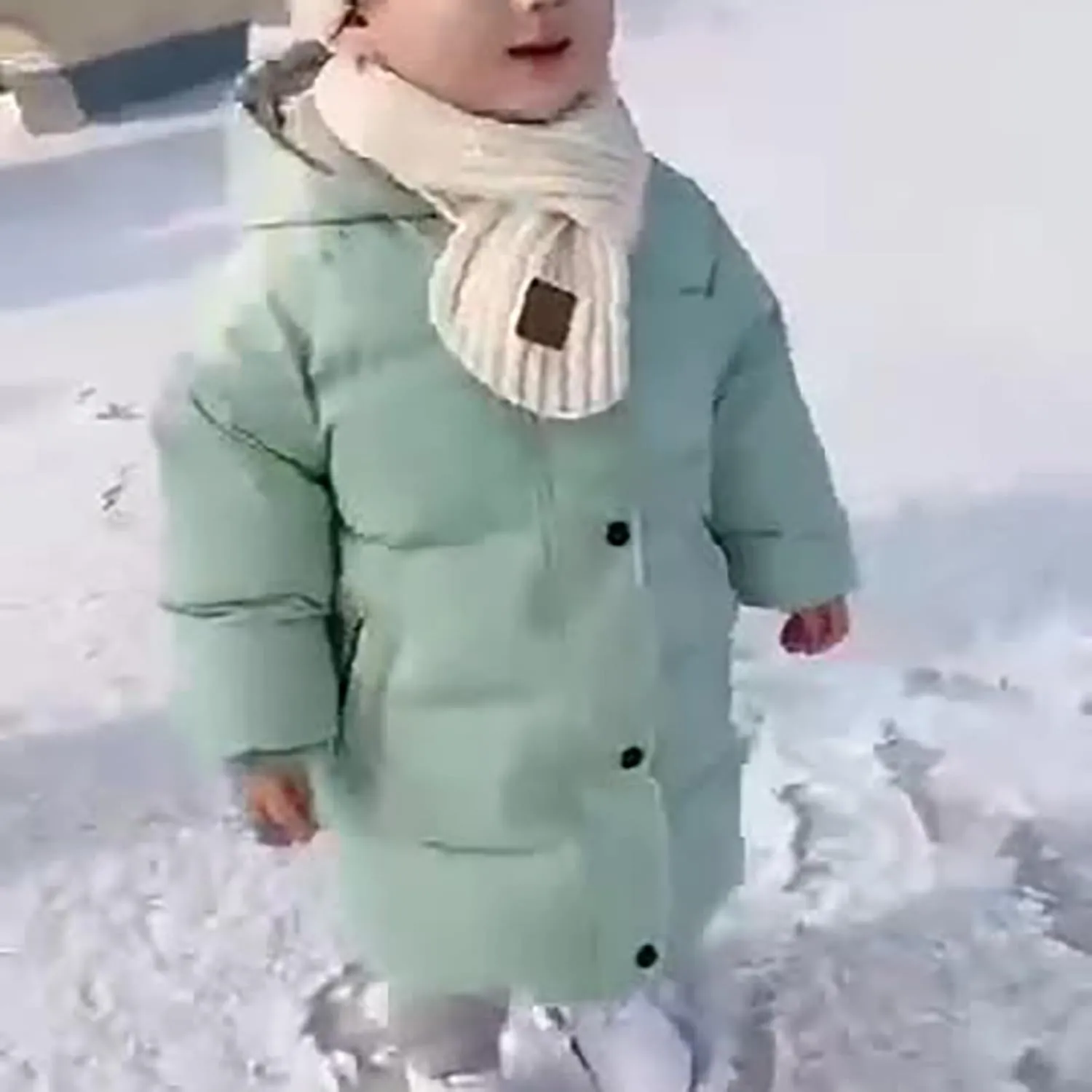 Boys Girls Long Winter Coat Hooded Puffer Jacket Kids Lightweight Down Coat Insulated Parka Thicken Warm Padded Jacket