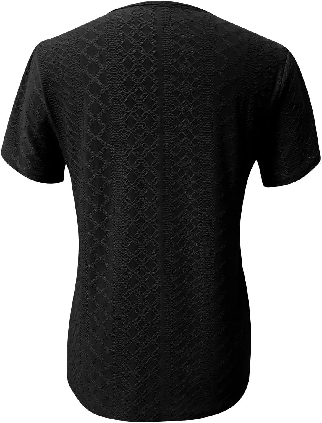 Business Casual Tops for Women Short Sleeve T Shirts Casual V Neck Blouses Eyelet Embroidered Tshirts Loose Trendy Tee