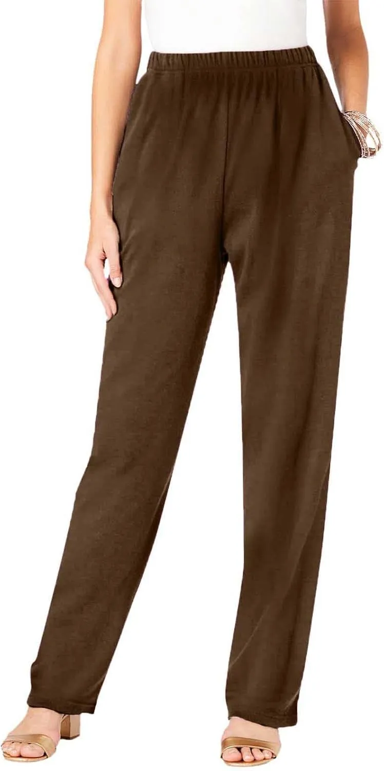 Dress Pants Women Tummy Control Stretchy Work Pants Casual Hiking Jogger Pant Loose Fit Trousers with Pockets