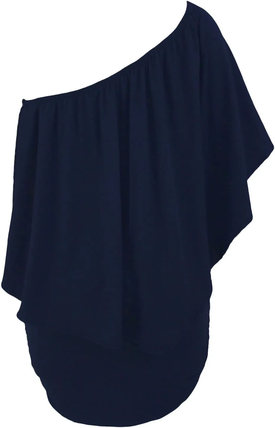 Gloria&Sarah Women's Sexy Off Shoulder Ruffles Multiple Dressing Layered Plus Size Mini Dress
