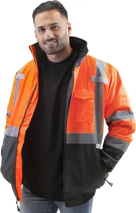 JORESTECH High Visibility Waterproof Bomber Jacket ANSI/ISEA 107-2015 Class 3 Level 2 