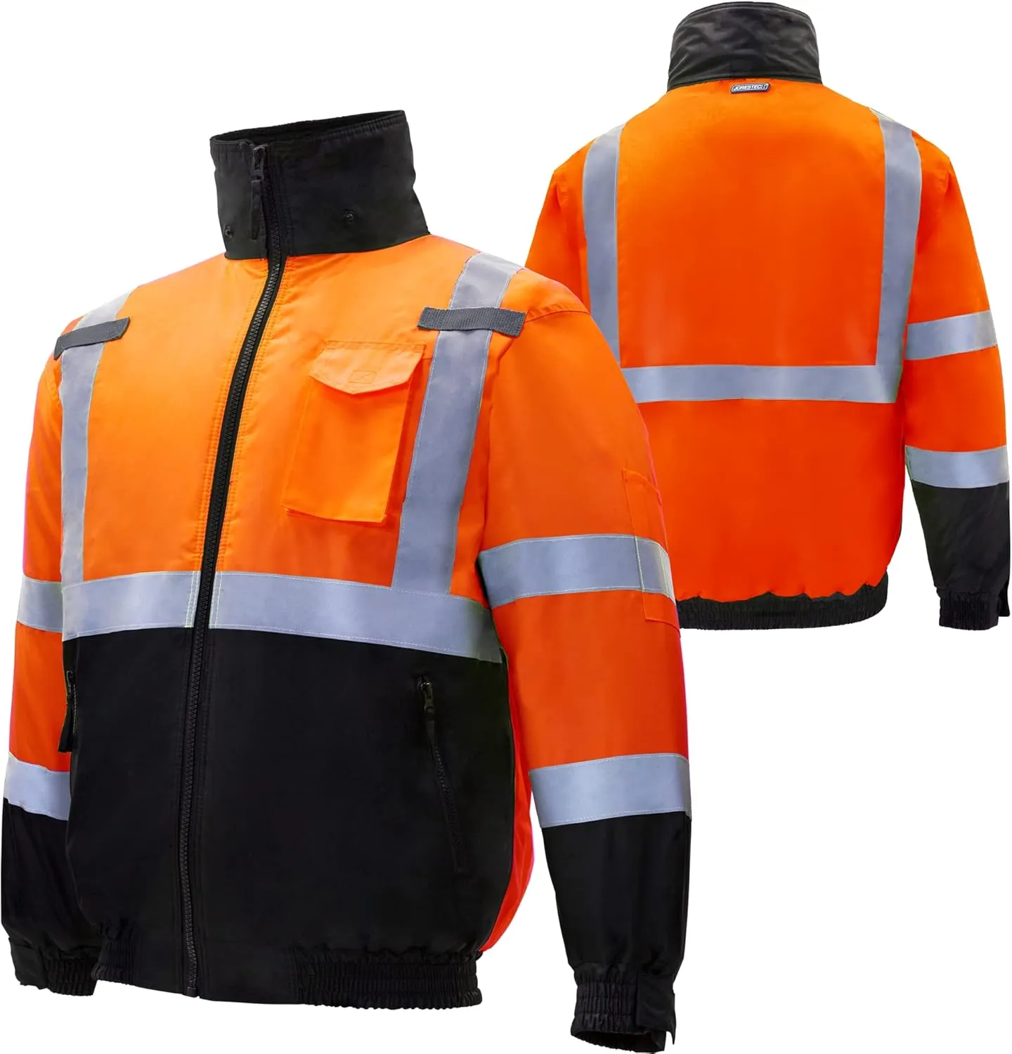 JORESTECH High Visibility Waterproof Bomber Jacket ANSI/ISEA 107-2015 Class 3 Level 2 