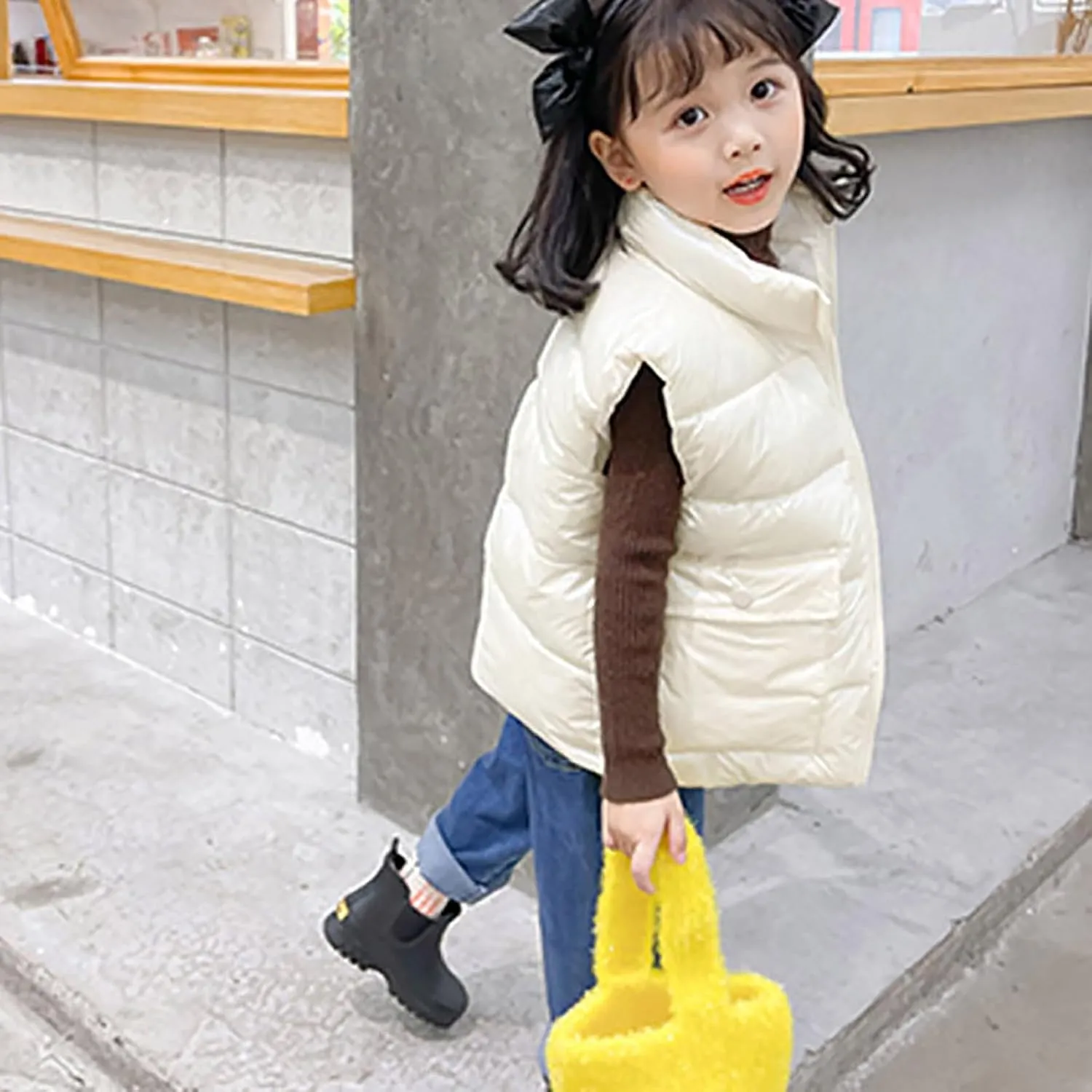 Kids Puffer Vest Lightweight Waterproof Sleeveless Jacket Zip up Outwear for Toddler Baby Boy Girl Winter Outwear