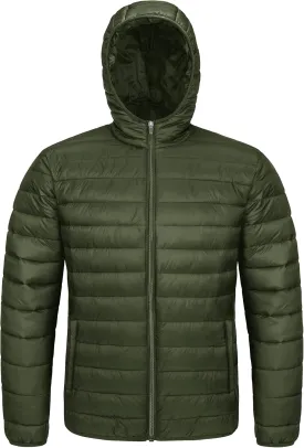 MAGCOMSEN Men's Lightweight Puffer Jacket Hooded Full Zip Water-Resistant Quilted Lined Winter Coats