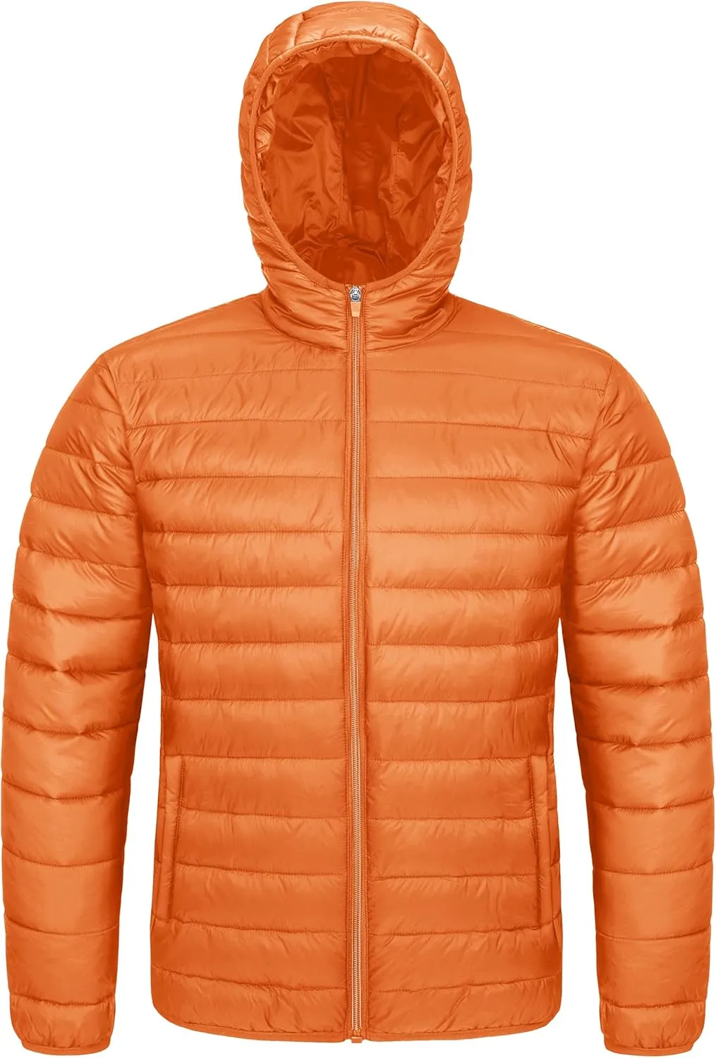 MAGCOMSEN Men's Lightweight Puffer Jacket Hooded Full Zip Water-Resistant Quilted Lined Winter Coats