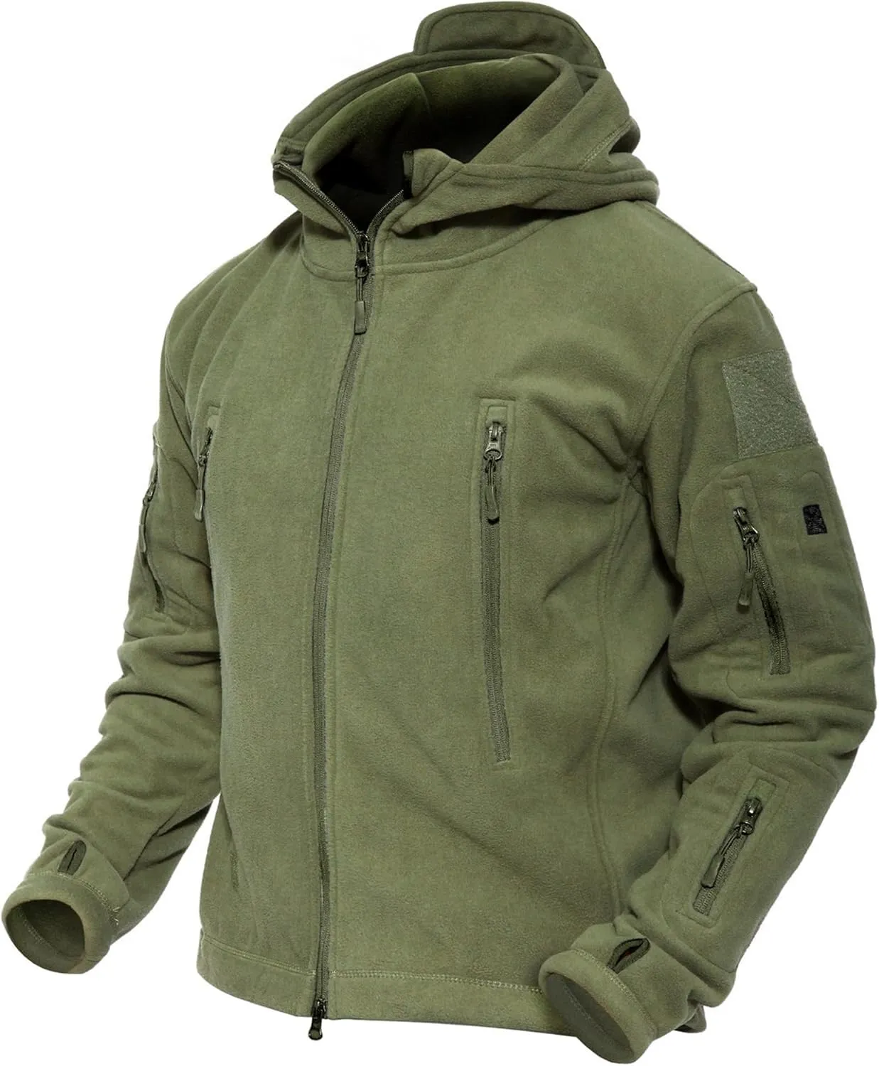 MAGCOMSEN Men's Military Tactical Jacket Warm Fleece Hoodies Sport Outdoor Winter Coats Windbreaker