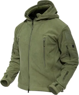 MAGCOMSEN Men's Military Tactical Jacket Warm Fleece Hoodies Sport Outdoor Winter Coats Windbreaker
