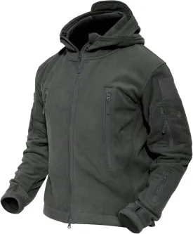 MAGCOMSEN Men's Military Tactical Jacket Warm Fleece Hoodies Sport Outdoor Winter Coats Windbreaker