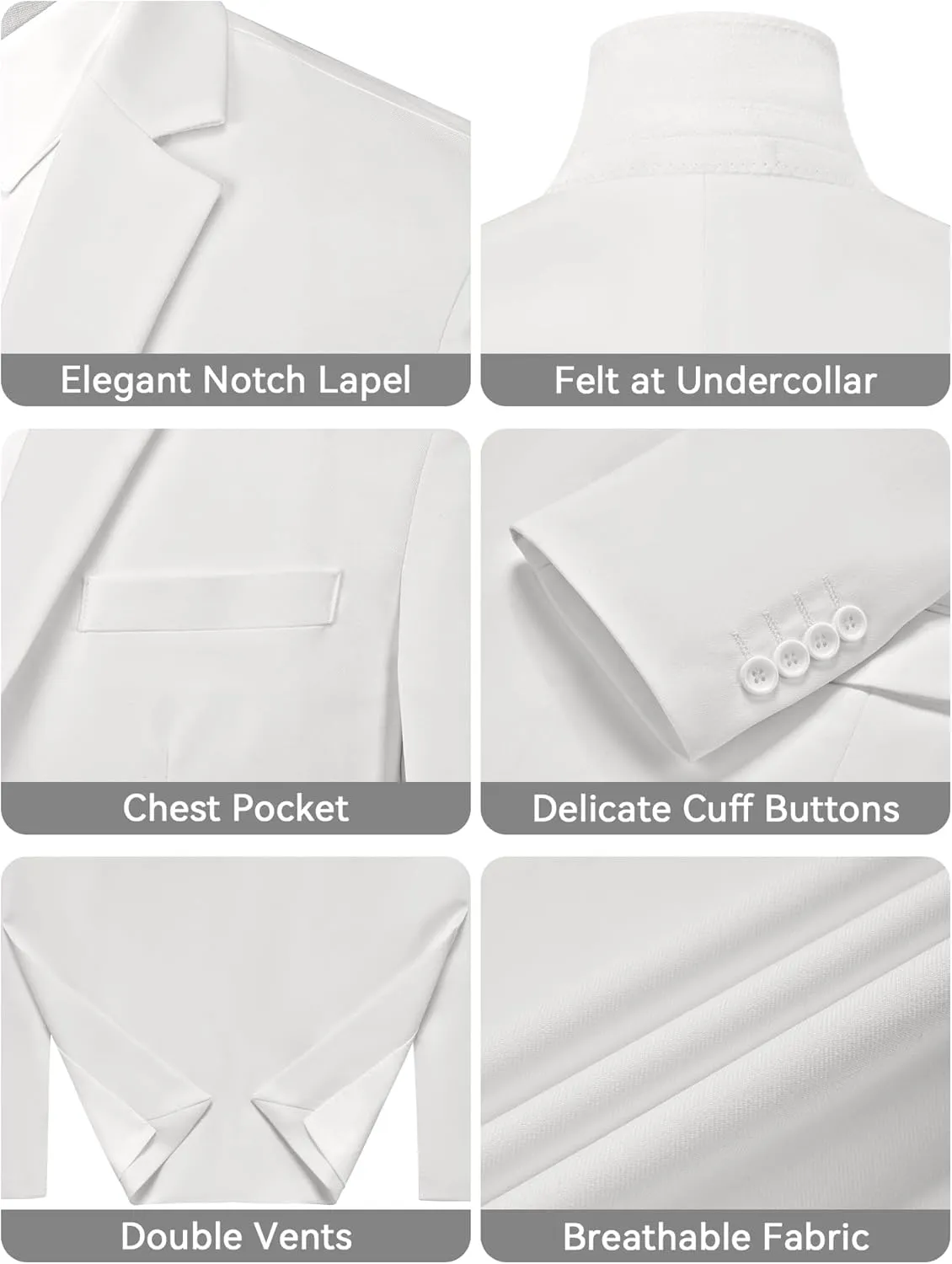 MAGE MALE Men's One Button Suit Jacket Elegant Solid Color Blazers Slim Fit Lightweight Sport Coats Blazer