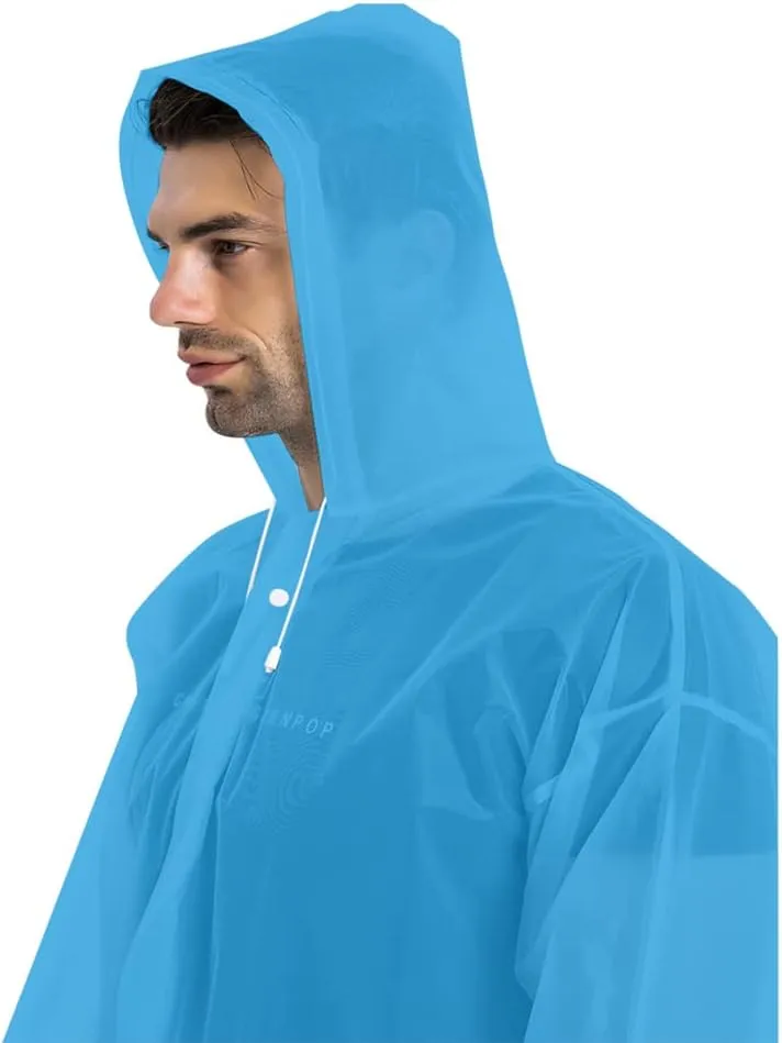 Rain Coats (2 Pack) - Reusable EVA Rain Ponchos for Adults Rain Jackets Raincoats for Men Women