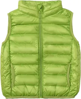 SK Studio Boys Girls' Light Weight Down Vest, Kids Lightweight Sleeveless Jacket, Boys Girls Puffer Down Vest