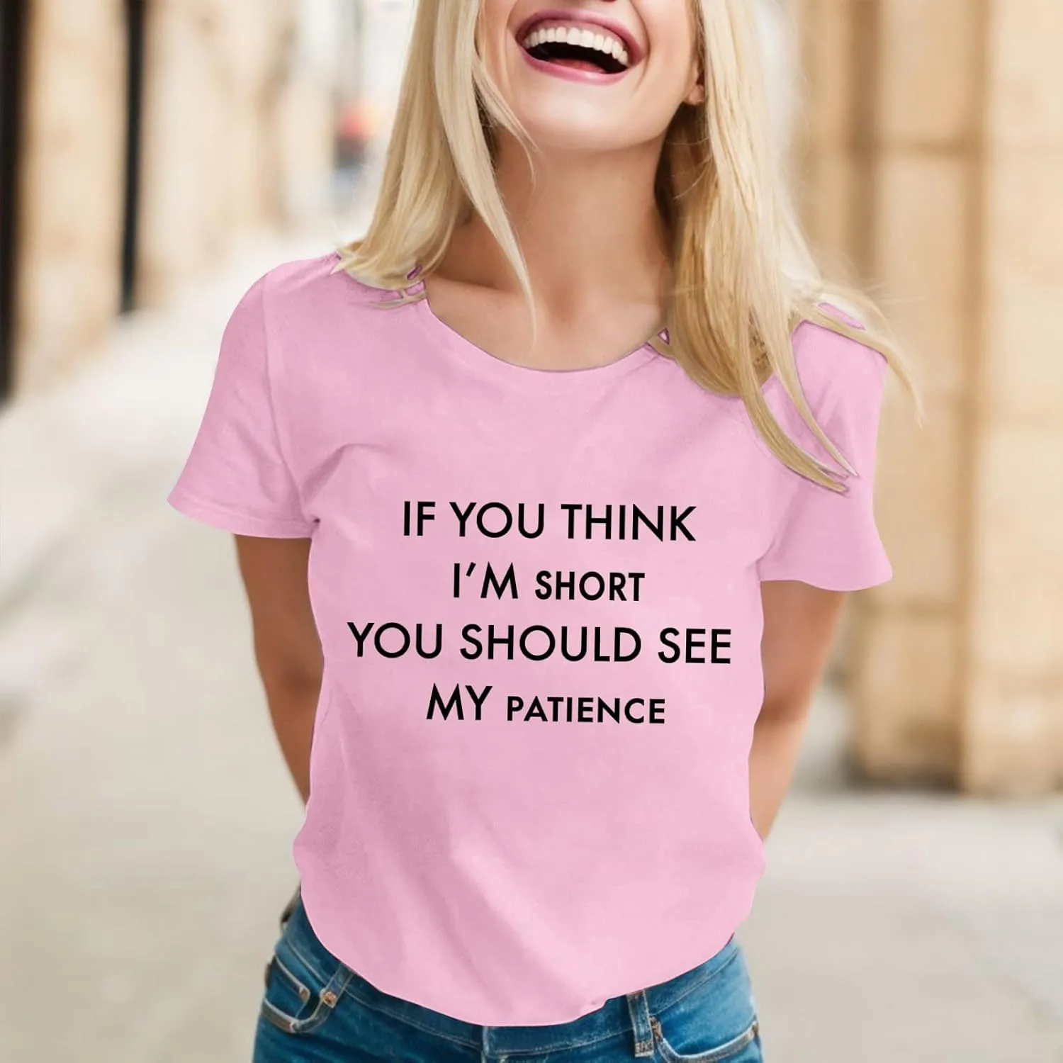 Summer Graphic Tees for Women Cute Letter Printed T-Shirts Short Sleeve Crewneck Tops Loose Fit Casual Tshirts Blouse