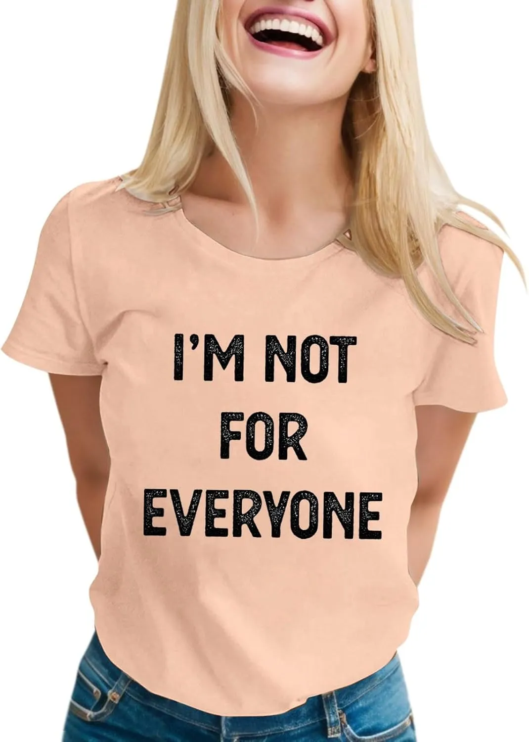 Summer Graphic Tees for Women Cute Letter Printed T-Shirts Short Sleeve Crewneck Tops Loose Fit Casual Tshirts Blouse