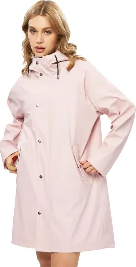 UNIQUEBELLA Rain Jackets for Women Waterproof, Raincoat Long Hooded Rain Coats Outdoor Windbreaker Trench Coat
