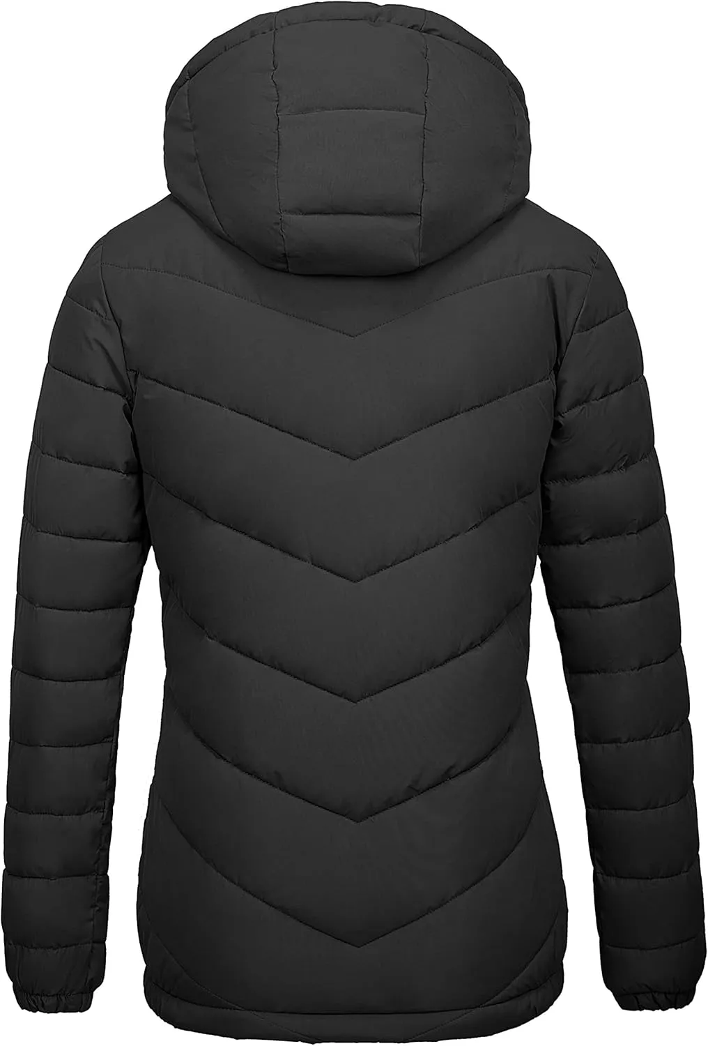 wantdo Women's Quilted Winter Coats Hooded Warm Puffer Jacket with Fleece Hood