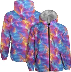 Windbreaker Rain Jacket Women Men, Water Resistant Lightweigh Hooded Athletic Running Jacket