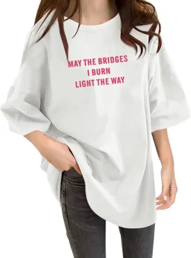 Womens Oversized T Shirts Loose Fit Crewneck Short Sleeve Tops Summer Casual Blouse Y2K Basic Tee 2025 Trendy Outfits