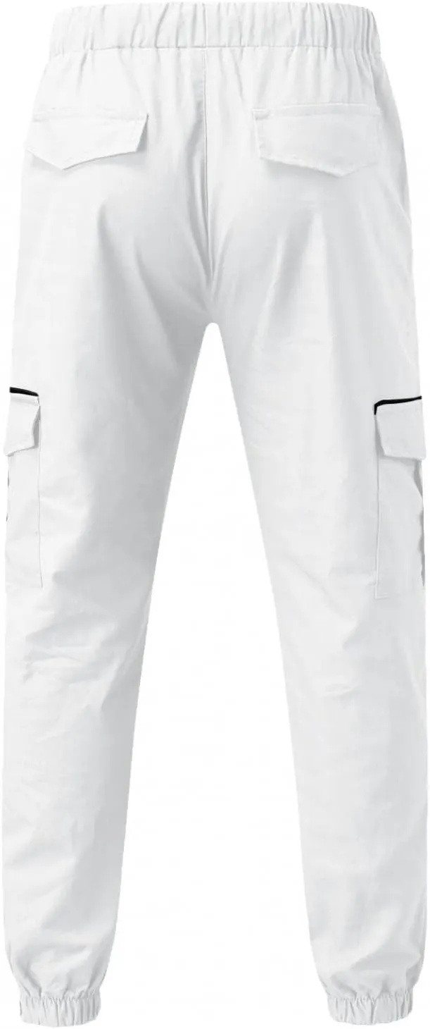 ZHUER Mens Casual Cargo Pants Joggers Pants Stretch Drawstring Sweatpants Cotton Chino Pants Slim Fit Gym Workout Pants